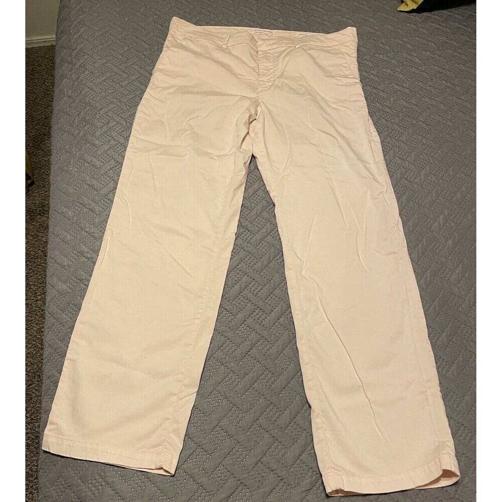 Banana Republic Straight Leg Mid Rise Chino Pants Pink Size 14 Cotton Blend
